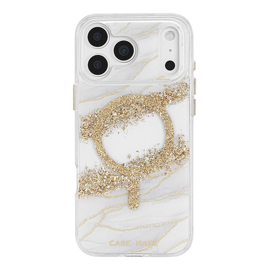 Case-Mate Karat Granite MagSafe Phone Case For iPhone 17 Pro Max 6.9in Gold
