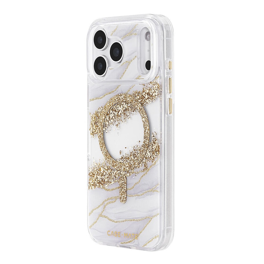 Case-Mate Karat Granite MagSafe Phone Case For iPhone 17 Pro Max 6.9in Gold