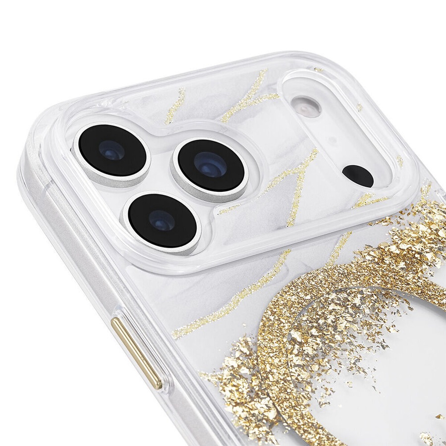Case-Mate Karat Granite MagSafe Phone Case For iPhone 17 Pro Max 6.9in Gold