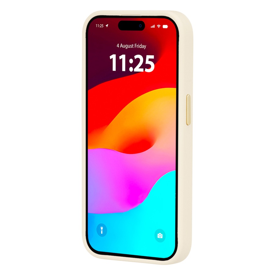 Case-Mate MagSafe Silicone Phone Case Cover For Apple iPhone 15 Pro Max Beige