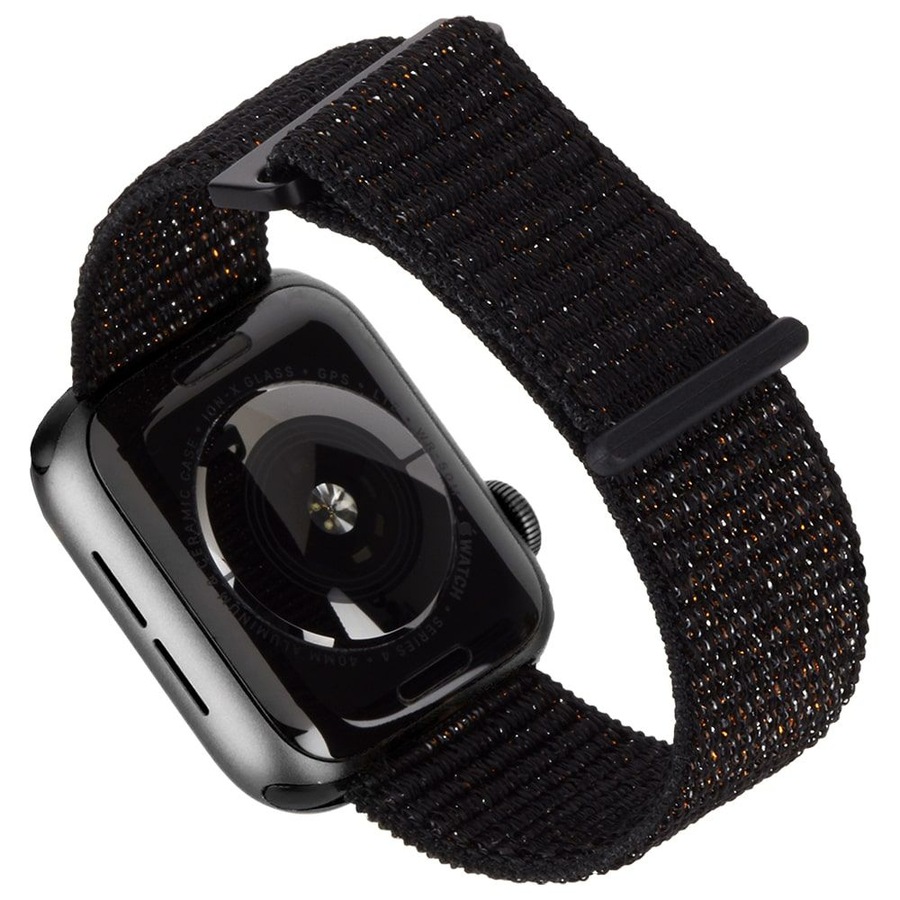 Case-Mate Nylon Sport Wrist Band/Strap for 42-44mm Apple Watch Metallic Black