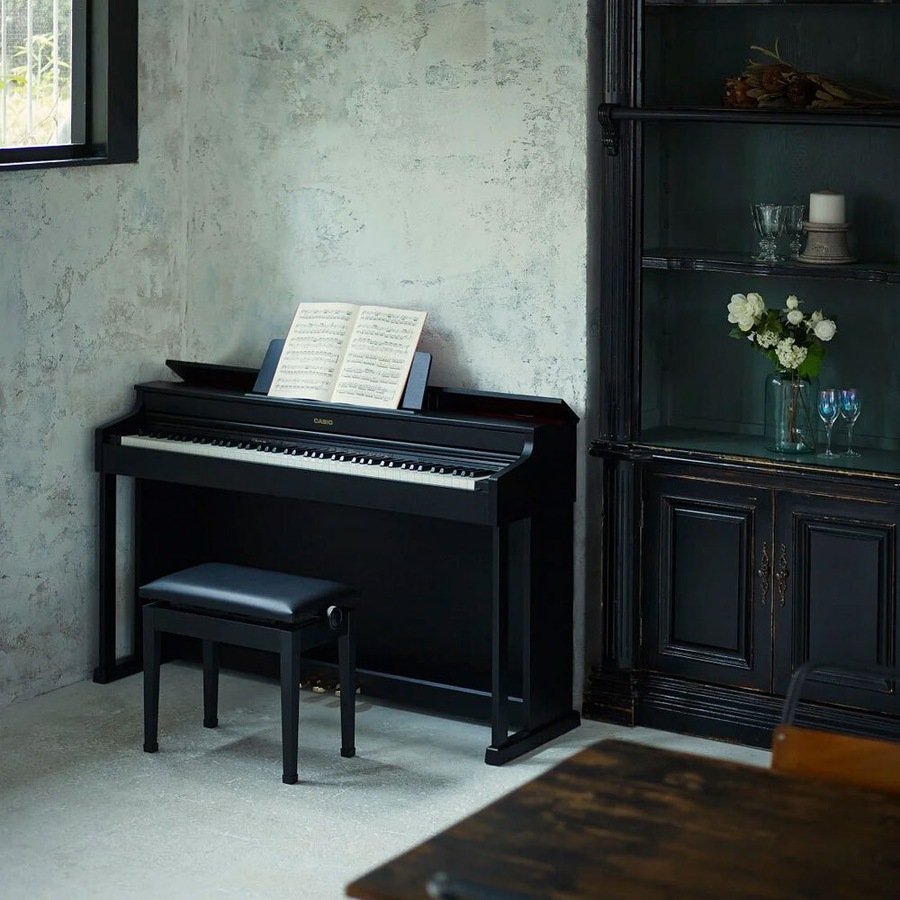Casio Celviano 88-Note USB Digital Piano w/ Bench & AiR Sound Source – Black