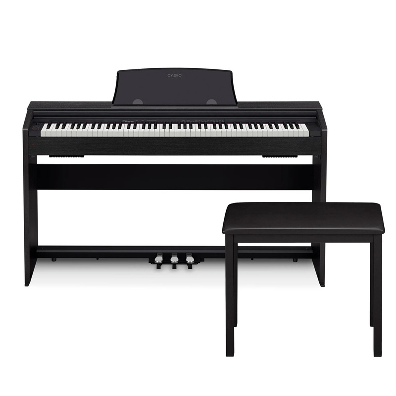 Buy Casio PX770BK Privia 88Note Digital Electric Piano w/Foot Pedals & Bench Black MyDeal