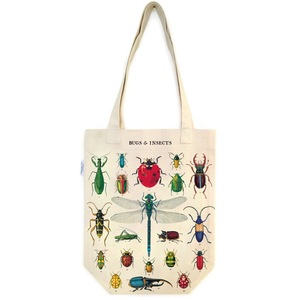 Cavallini Cotton Tote Bag Shopping Carry All Handbag 33x40cm Bugs & Insects