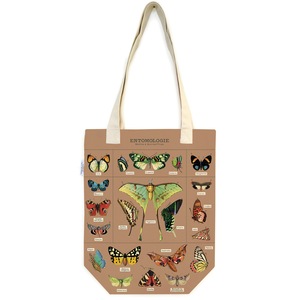 Cavallini Cotton Tote Bag Travel/Shopping Carry Handbag 33x40cm Entomology
