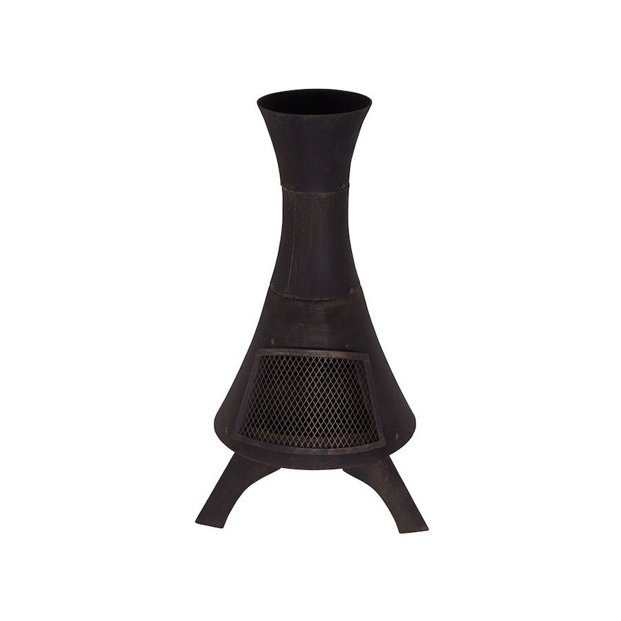 Charmate Cast Iron Black Outdoor Fireplace/Firepit Modern Chiminea 54 x 112cm