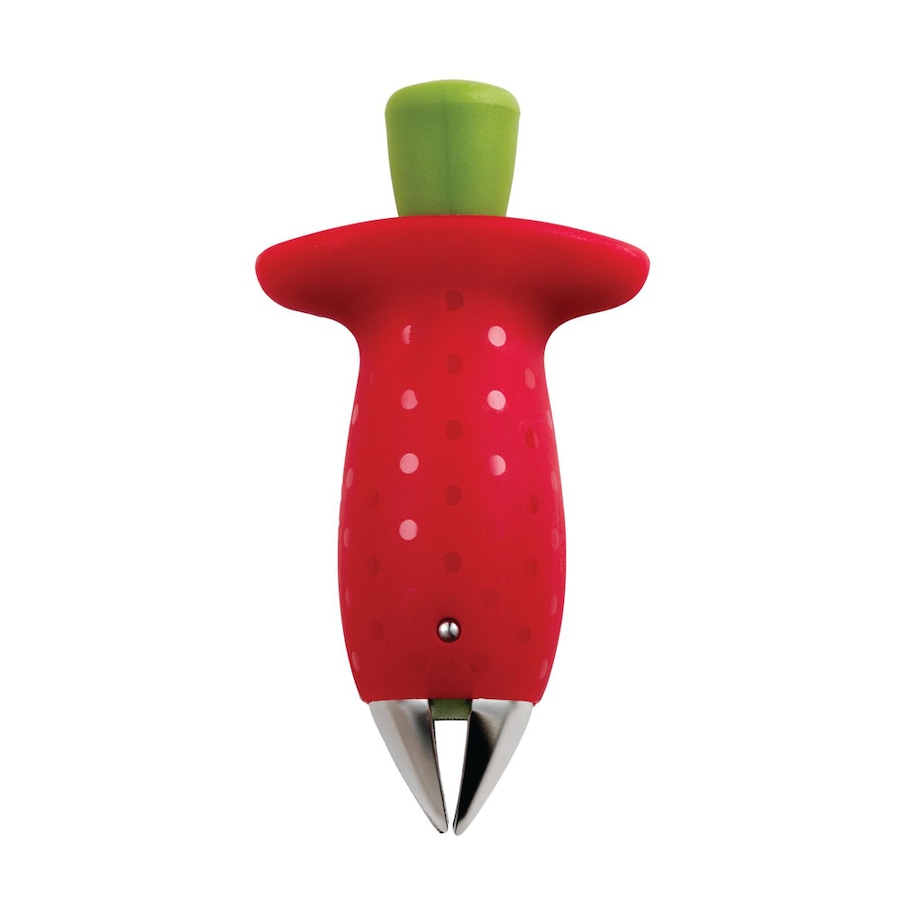 Chef'n Strawberry Fruit Stem Gem Huller/Pitter Corer Remover Kitchen Utensil Red