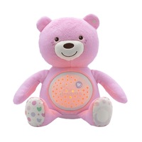Chicco Soft Plush Baby Bear Lullaby Sound Musical Light Projector Toy 0m+ Pink