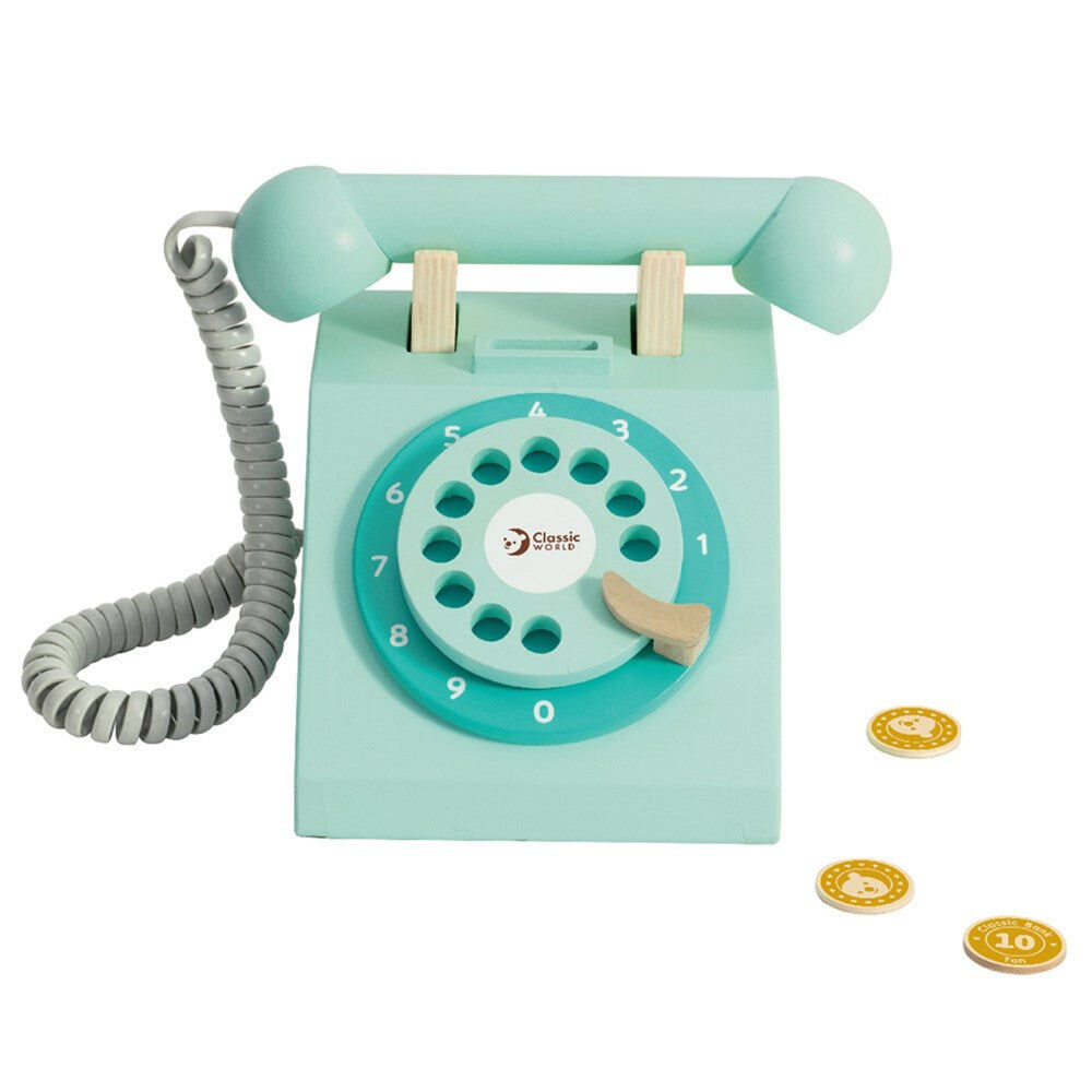 Buy Classic World Children's Wooden Pretend Play Telephone 3Y+