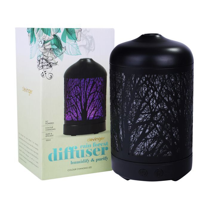 Clevinger LED Light Ultrasonic Rain Forest Aroma Electric Diffuser Humidifier