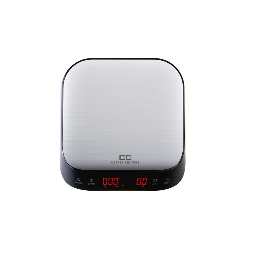 Coffee Culture Stainless Steel 3kg/16.5cm Digital Coffee Weighing Scale Silver