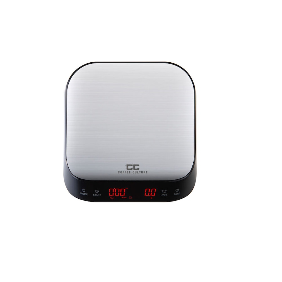 Coffee Culture Stainless Steel 3kg/16.5cm Digital Coffee Weighing Scale Silver
