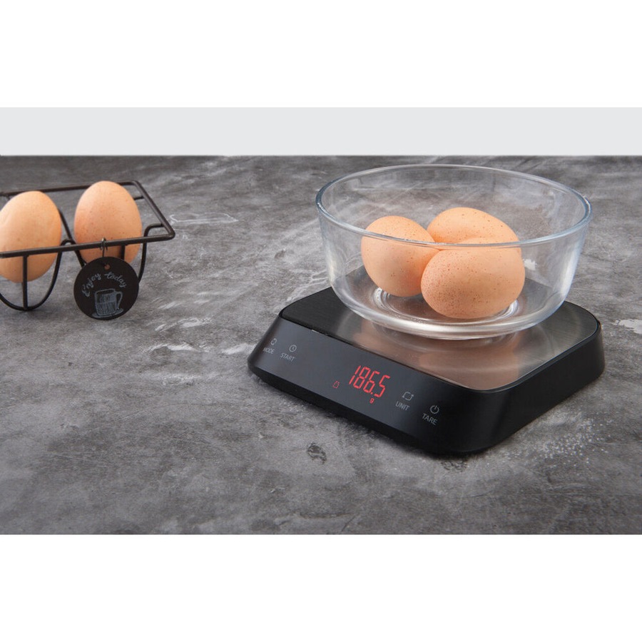 Coffee Culture Stainless Steel 3kg/16.5cm Digital Coffee Weighing Scale Silver