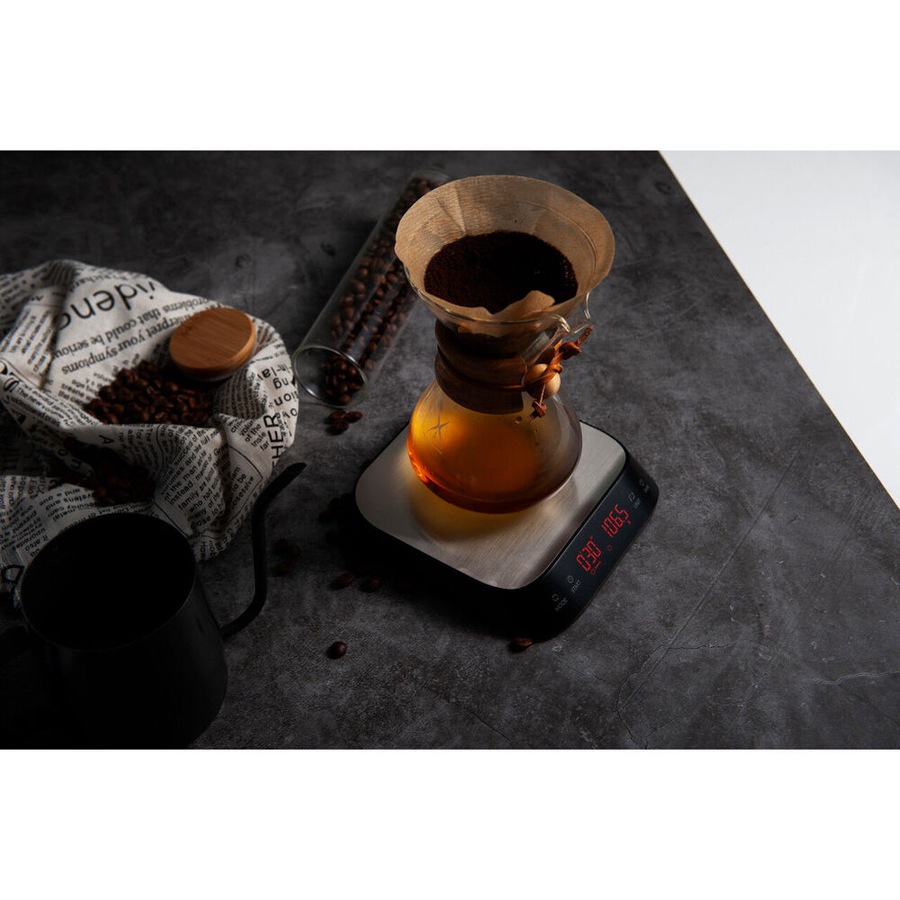 Coffee Culture Stainless Steel 3kg/16.5cm Digital Coffee Weighing Scale Silver