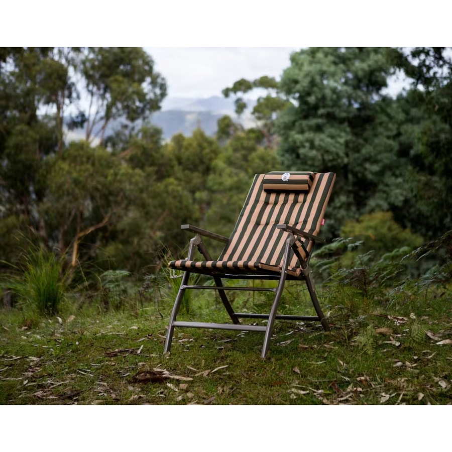 Coleman Foldable Outdoor Camping Chair Flat Fold 5 Position Padded Classic