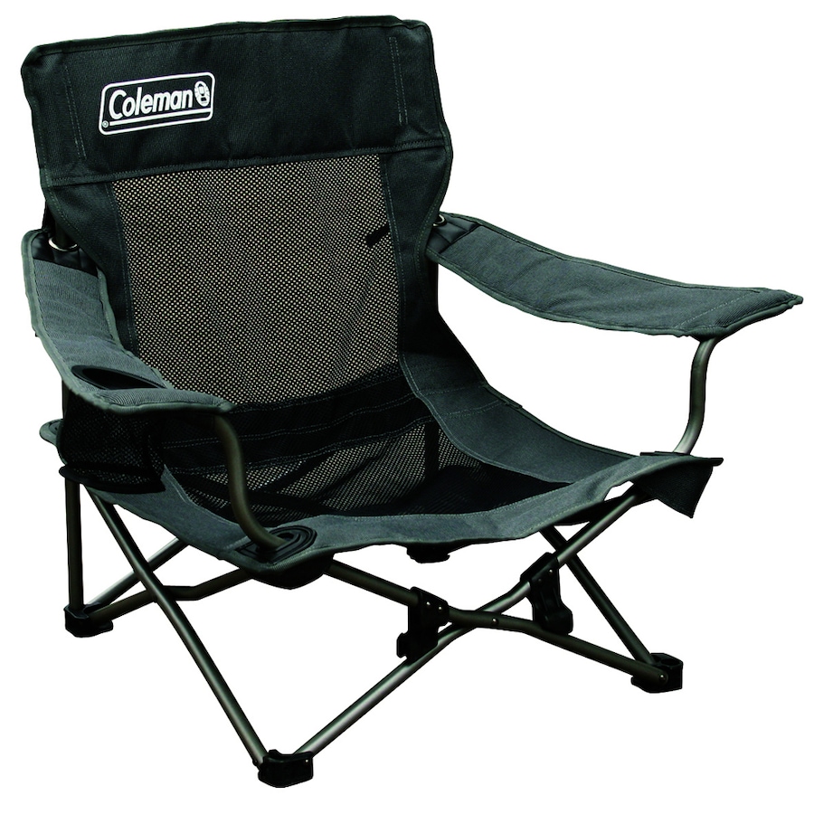 Coleman Sturdy Compact Chair Quad Deluxe Mesh Event Beach Outdoor Camping Grey