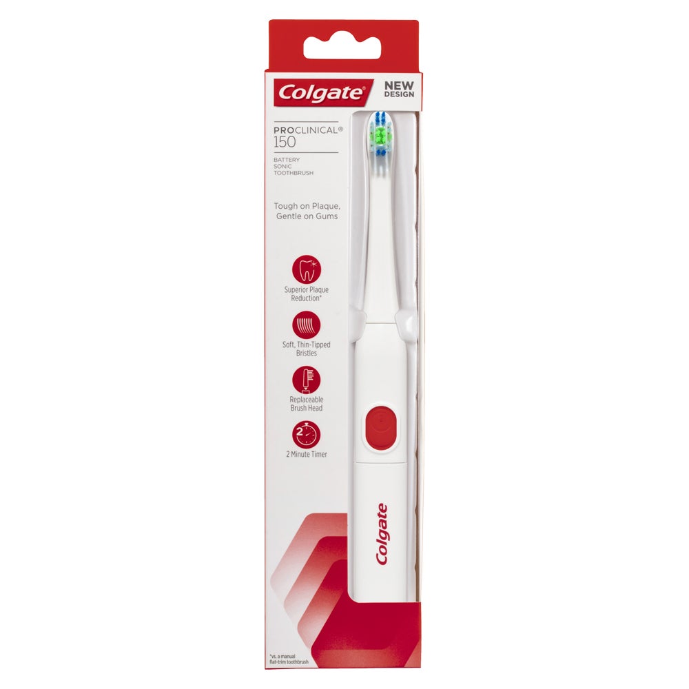 Colgate Pro Clinical 150 Electric Toothbrush w/Soft Bristles Oral Care WHT
