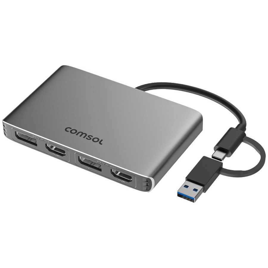 Buy Comsol USB-C to Dual 4K HDMI Universal Monitor Computer Adaptor ...
