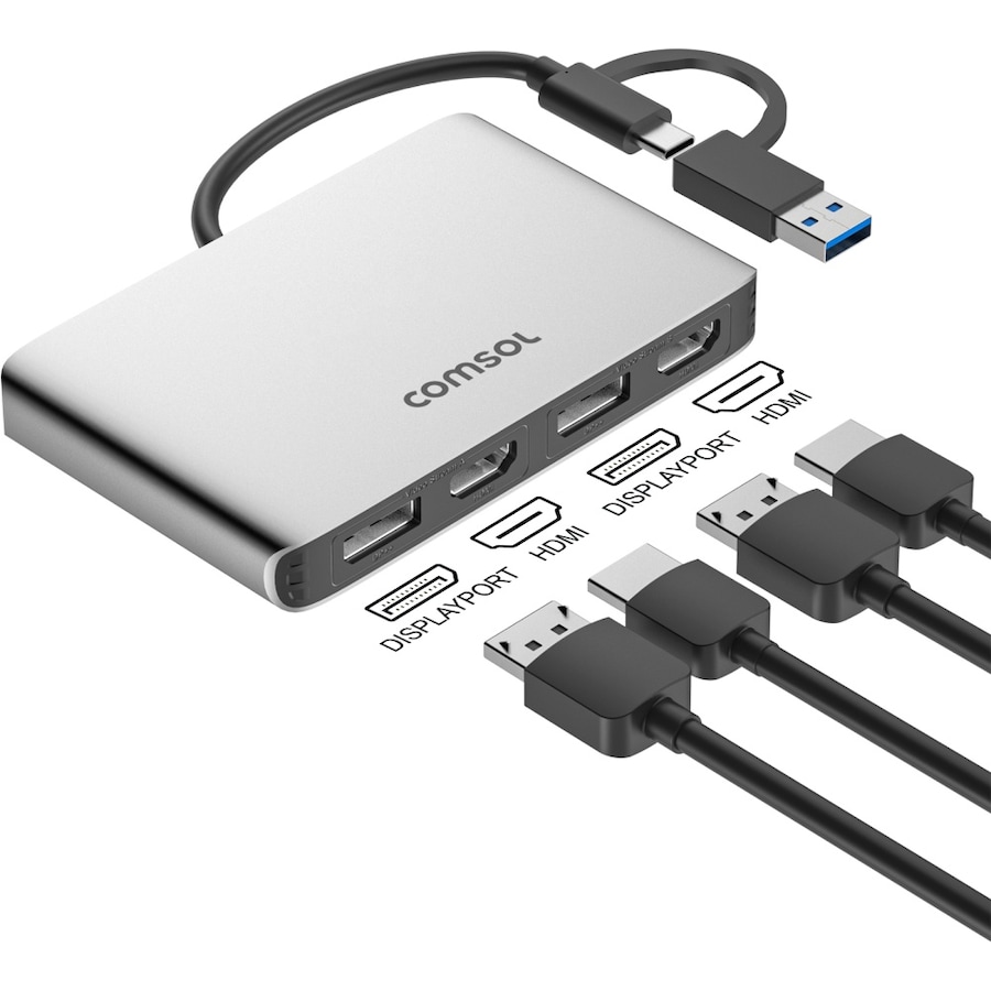 Adaptor Compiter Buy Comsol USB-C to Dual 4K HDMI Universal Monitor Computer Adaptor ...