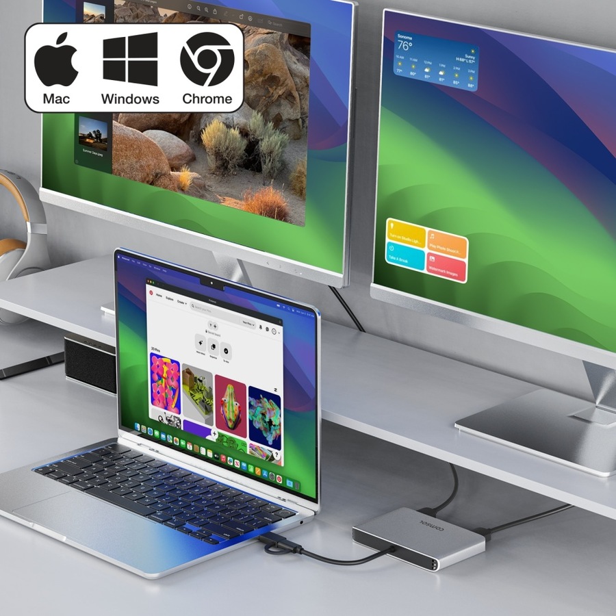 Buy Comsol USB-C to Dual 4K HDMI Universal Monitor Computer Adaptor ...