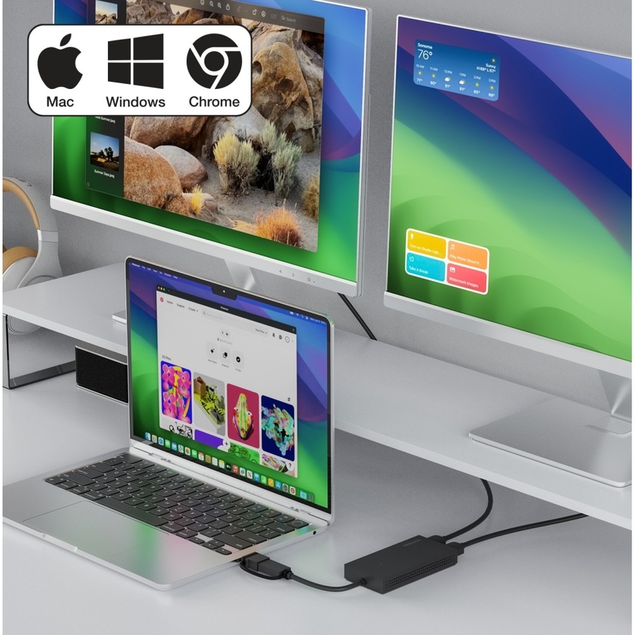 Buy Comsol USB-C to Dual HDMI Universal Monitor Computer Adaptor Black ...