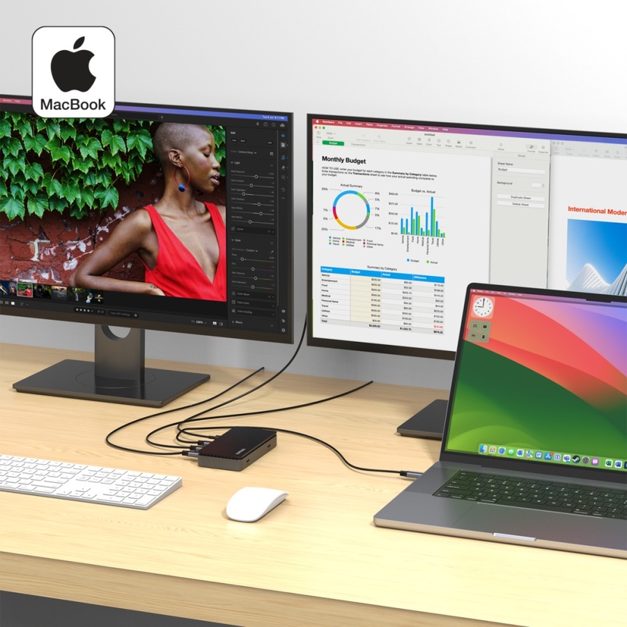 Comsol USB4 Dual Monitor Multiple USB-C Ports Docking Station 4K/8K Support