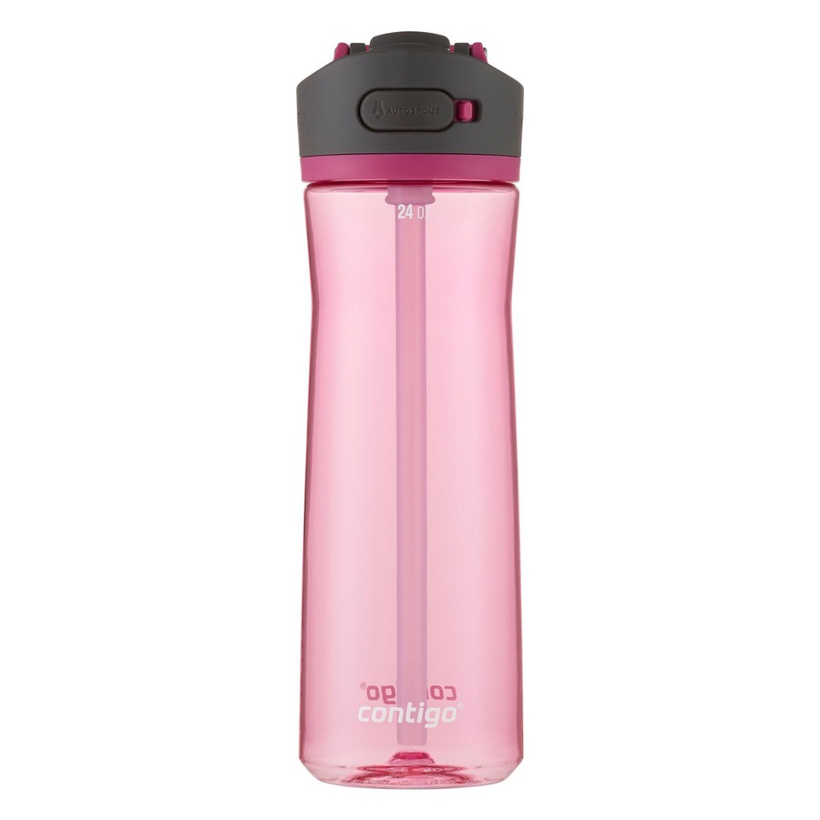 Contigo Ashland 2.0 Autospout 709ml Plastic Water Bottle Container Dragon Fruit