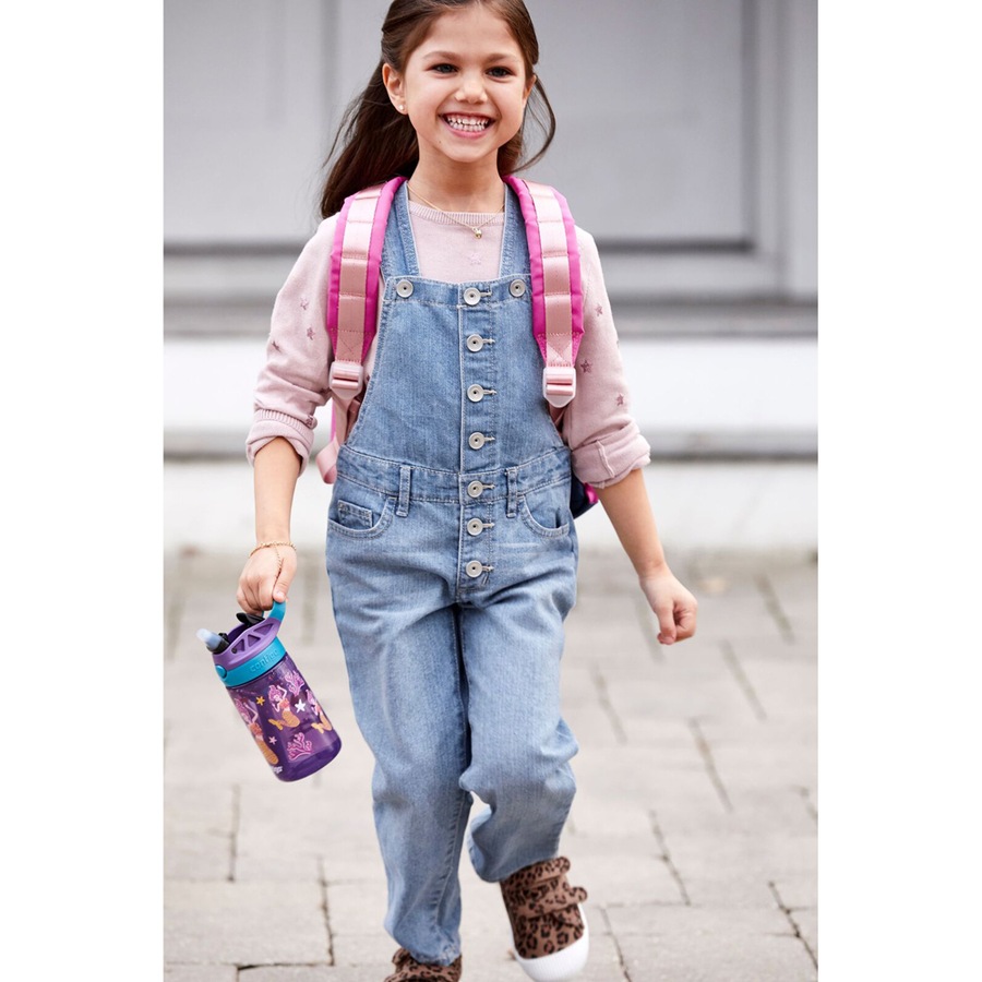 Contigo Kids Autospout 414ml Water Bottle w/ Straw Drink Container Mermaids