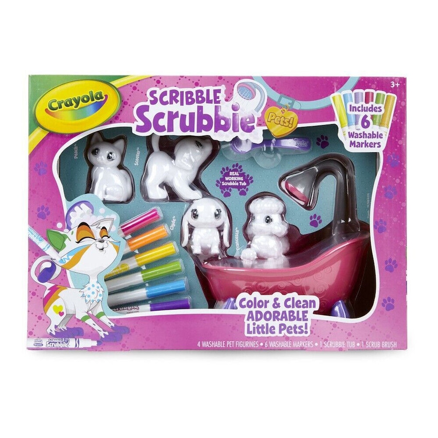 Crayola Scribble Scrubbie Art & Craft Kit Toy Peculiar Pets Kids/Children 3y+