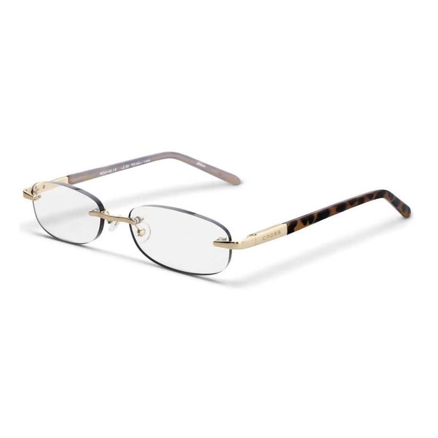Cross Georgina Reader Women Eye Glasses Rimless Reading Eyewear +2:50 Brown/BLK