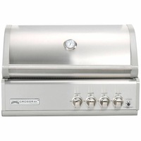 Crossray 4 Burner Infra-Red In-Built Gas BBQ Griller Outdoor Kitchen Silver
