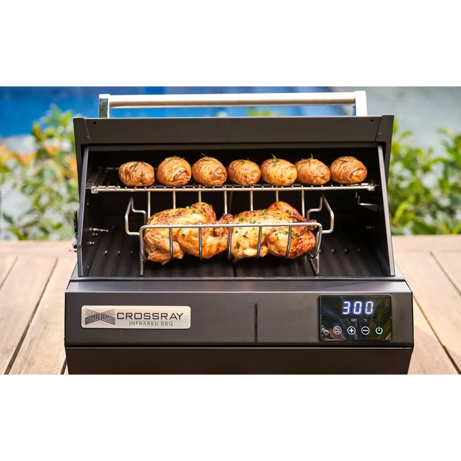Crossray TCEAC-005 Stainless Steel Portable Roasting Barbecue BBQ Rack Black