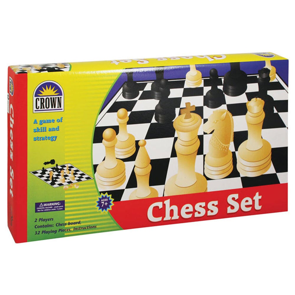 Crown Chess Board Portable Strategy Game Kids/Children 7y+ Chessboard Toy Set