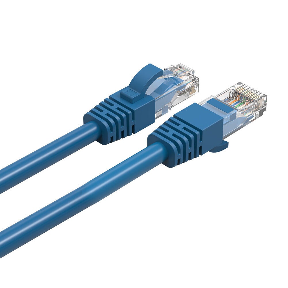 Cruxtec 0.3m CAT6/RJ45 Network Lead Cable LAN Ethernet Internet Router Cord Blue