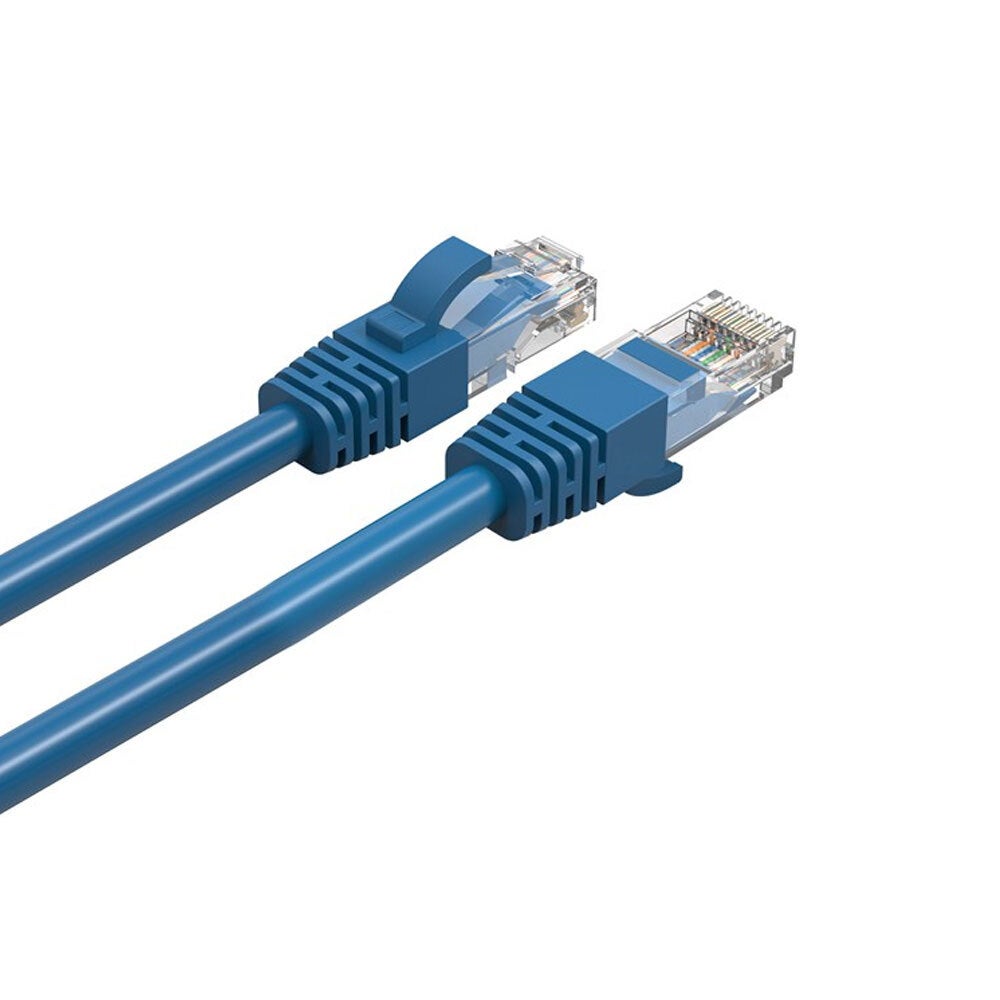 Cruxtec 50m CAT6/RJ45 Network Lead Cable LAN Ethernet Internet Router Cord Blue