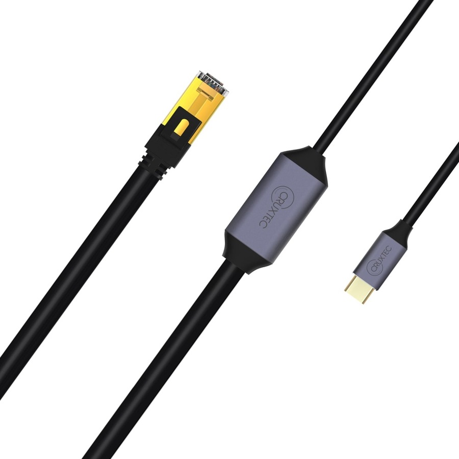 Buy Cruxtec CTR-020 USB-C To RJ45 1000 Mbps Ethernet Cable Male-Male 3M ...