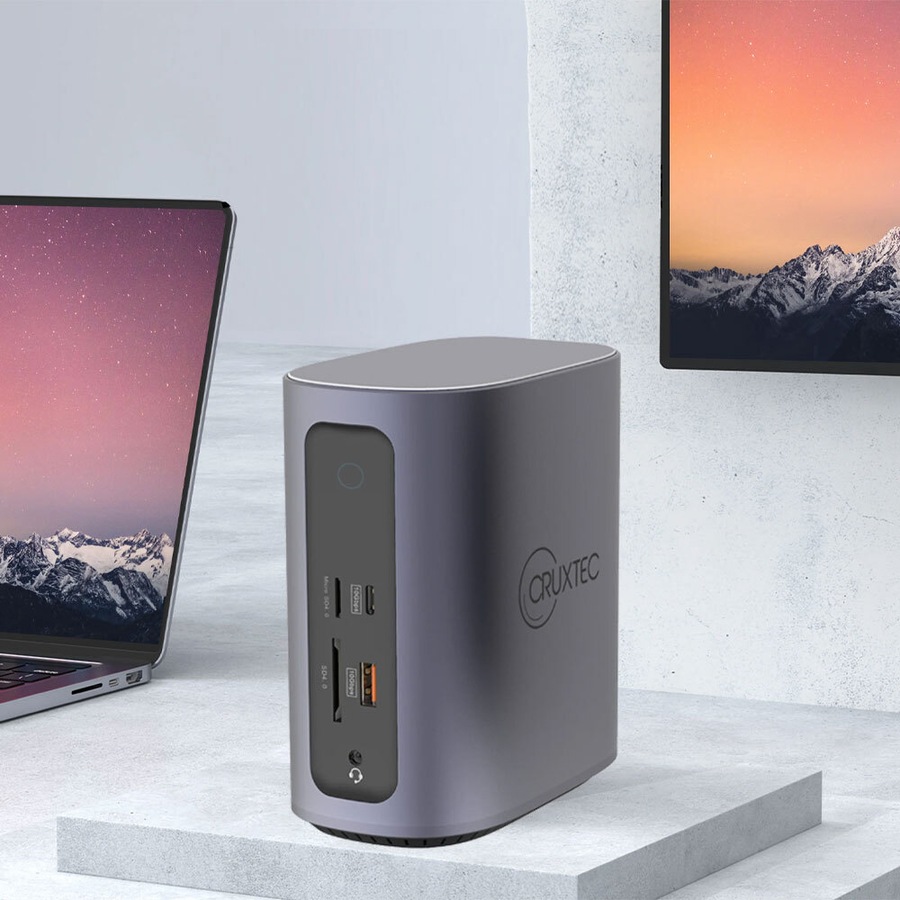 Cruxtec Universal 17-in-1 Displaylink USB-C DisplayLink Docking Station