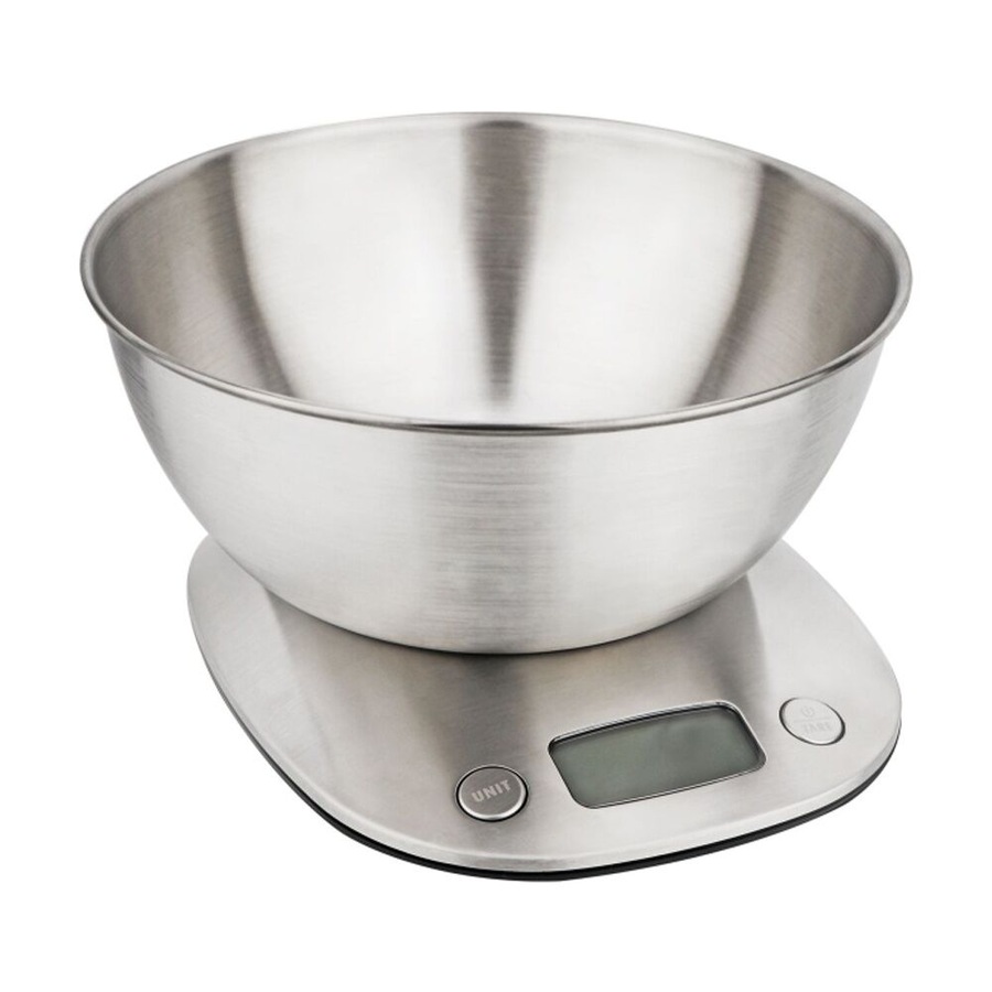Cuisena Digital Kitchen Food Scale w/Stainless Steel Mixing Bowl 5kg Capacity