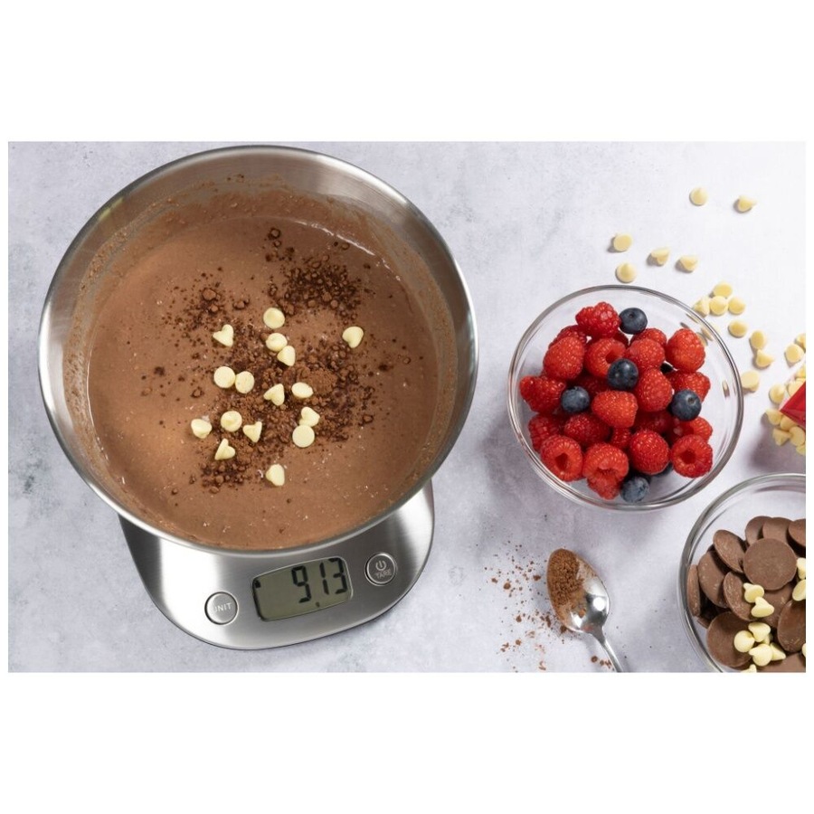 Cuisena Digital Kitchen Food Scale w/Stainless Steel Mixing Bowl 5kg Capacity