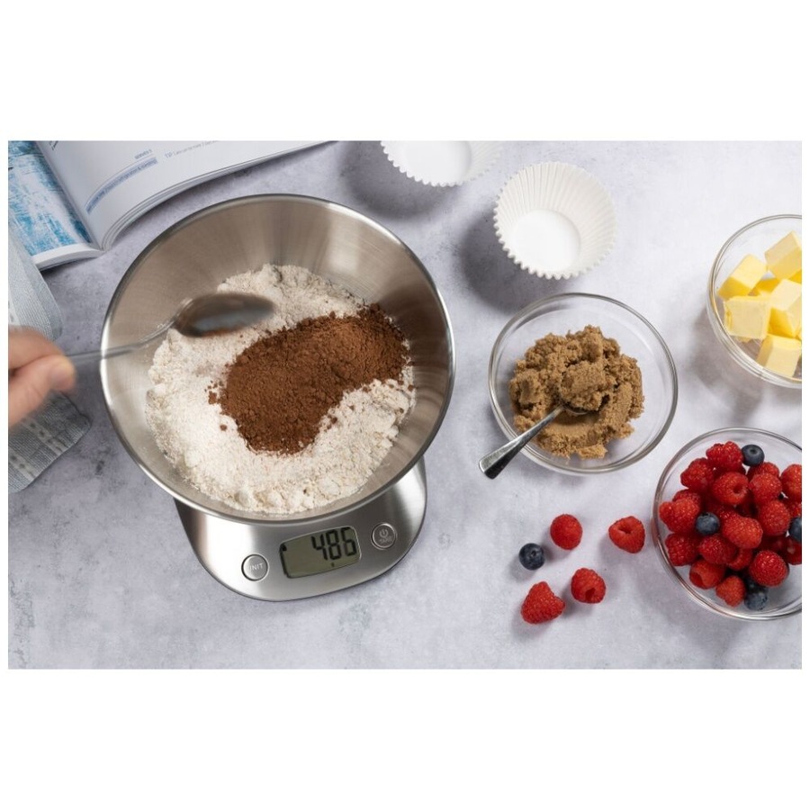 Cuisena Digital Kitchen Food Scale w/Stainless Steel Mixing Bowl 5kg Capacity