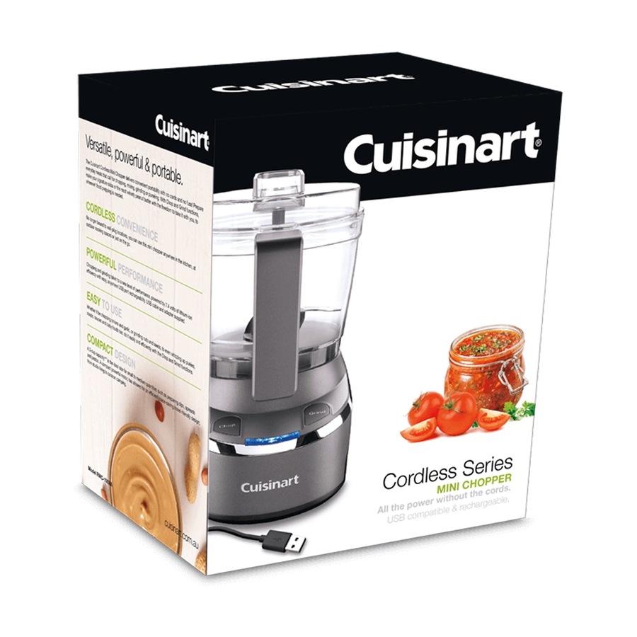 Cuisinart Cordless Electric Mini Food Chopper W/ Touch Button - Gunmetal Grey