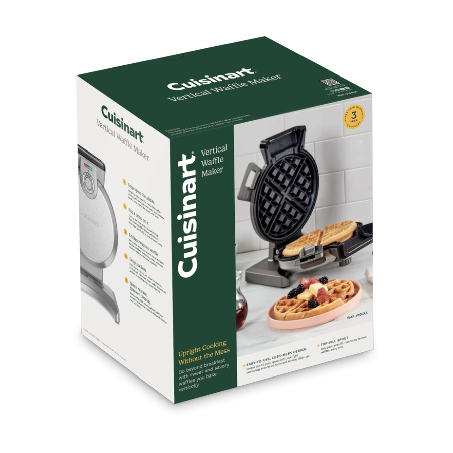 Cuisinart Vertical Electric Waffle Maker W/ 5 Settings - Stainless Steel