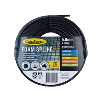 Cyclone Pro Foam Spline 5mm x 30m For Fly/Insect/Mosquito Screen Window Frame