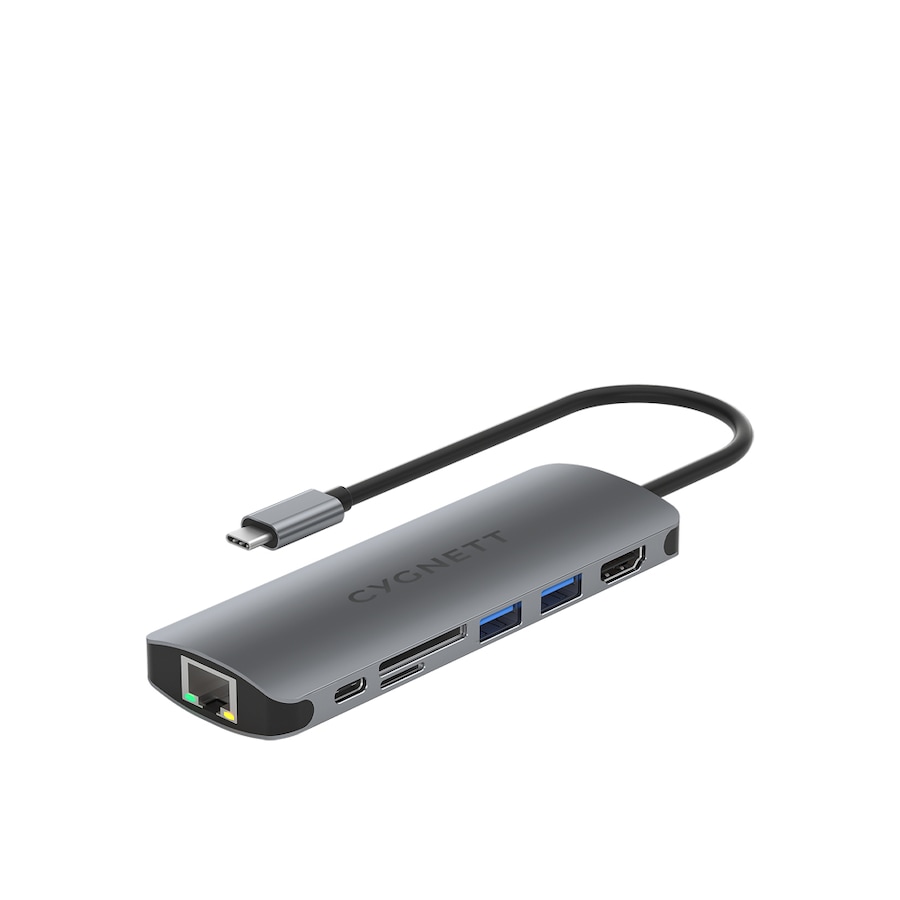 Cygnett 7-in-1 Unite DeskMate 100W USB-C Hub Single 4K HDMI Multiport Adapter