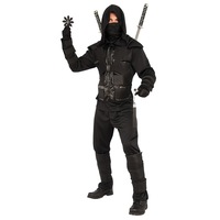 Dark Ninja Costume Japanese Warrior Dress Up Halloween Outfit Adult