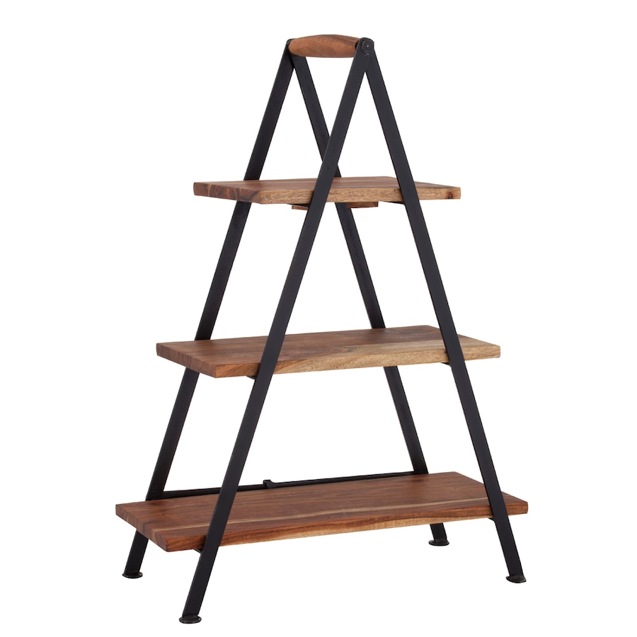 Davis & Waddell Fine Foods 3-Tier Dessert Serving Stand 48x68cm Natural/Black