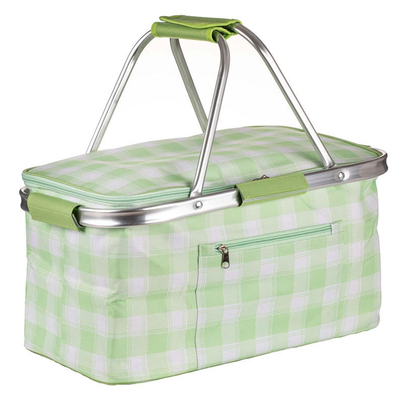 Buy Delilah Insulated 46x24cm Picnic Basket Bag Outdoor Storage w