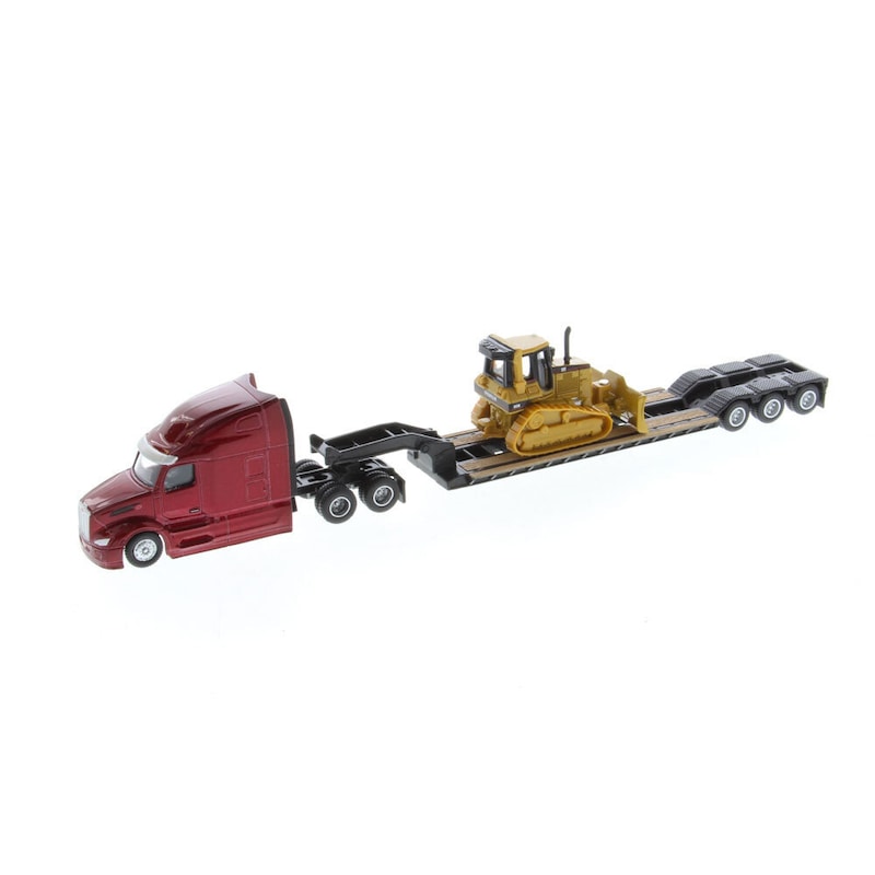 Buy Diecast Masters 1:87 Peterbilt 579 Truck With Lowboy Trailer/Dozer ...