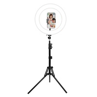 Dimmable 13W LED Ring Light Tripod Stand f/Photography Makeup Lighting Recording