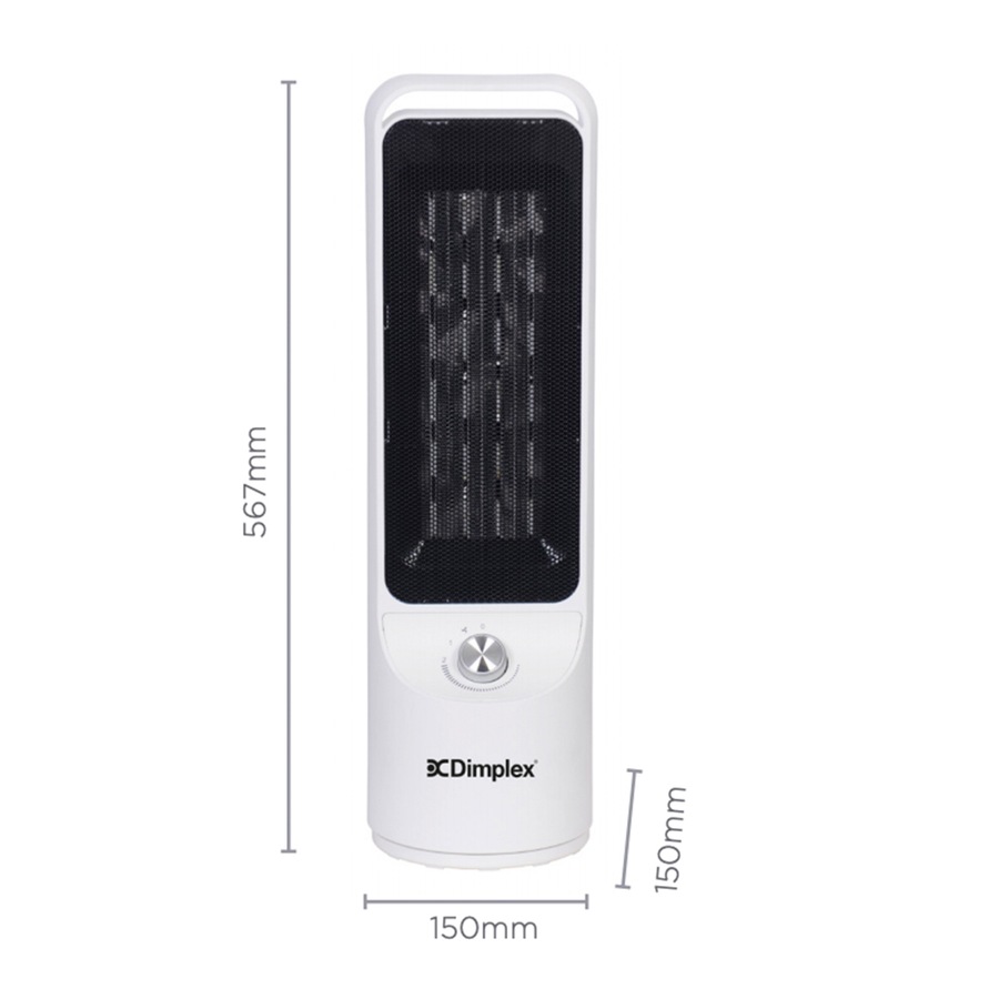 Buy Dimplex 2000W Electric Manual Controls Ceramic Tower Space Heater w ...